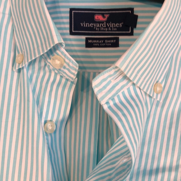 Vineyard Vines Other - Vineyard Vines teal stripped button down